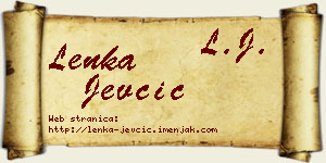 Lenka Jevčić vizit kartica